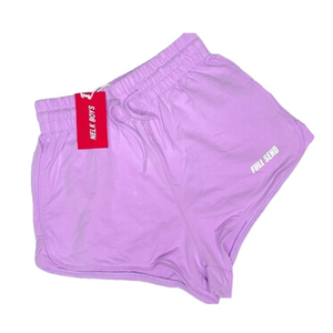NWT Nelk Boys FULL SEND Purple High Rise Micro Mini Booty Shorts Size Medium